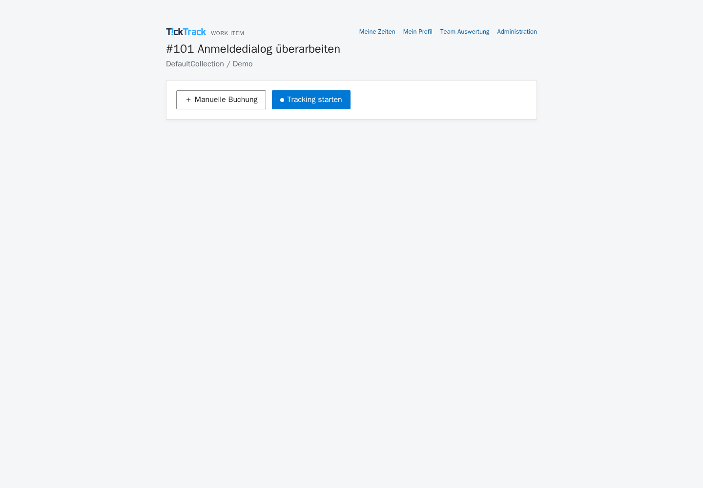 TickTrack-Zeiterfassung innerhalb eines Azure-DevOps-Work-Items